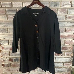 Soft Surroundings tunic, black, medium, great condition. 3/4 sleeve.